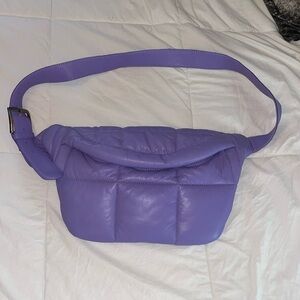 STYLISM Sheepskin Oversized Puffy Quilted Sling Bag